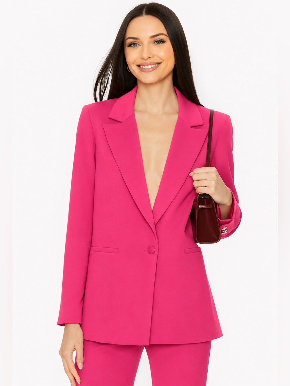 Alice + Olivia Denny Notch Collar Boyfriend Blazer